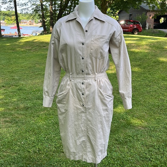 Liz Claiborne cotton midi dress 10 - Picture 1 of 10